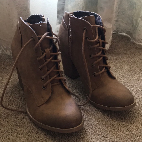 Not Rated Shoes - NOT RATED LACED UP BOOTIES/HEEL